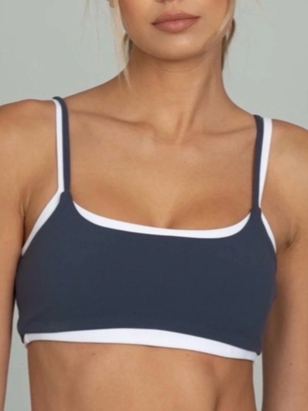 Gold Hinge Navy Contrast Bra -